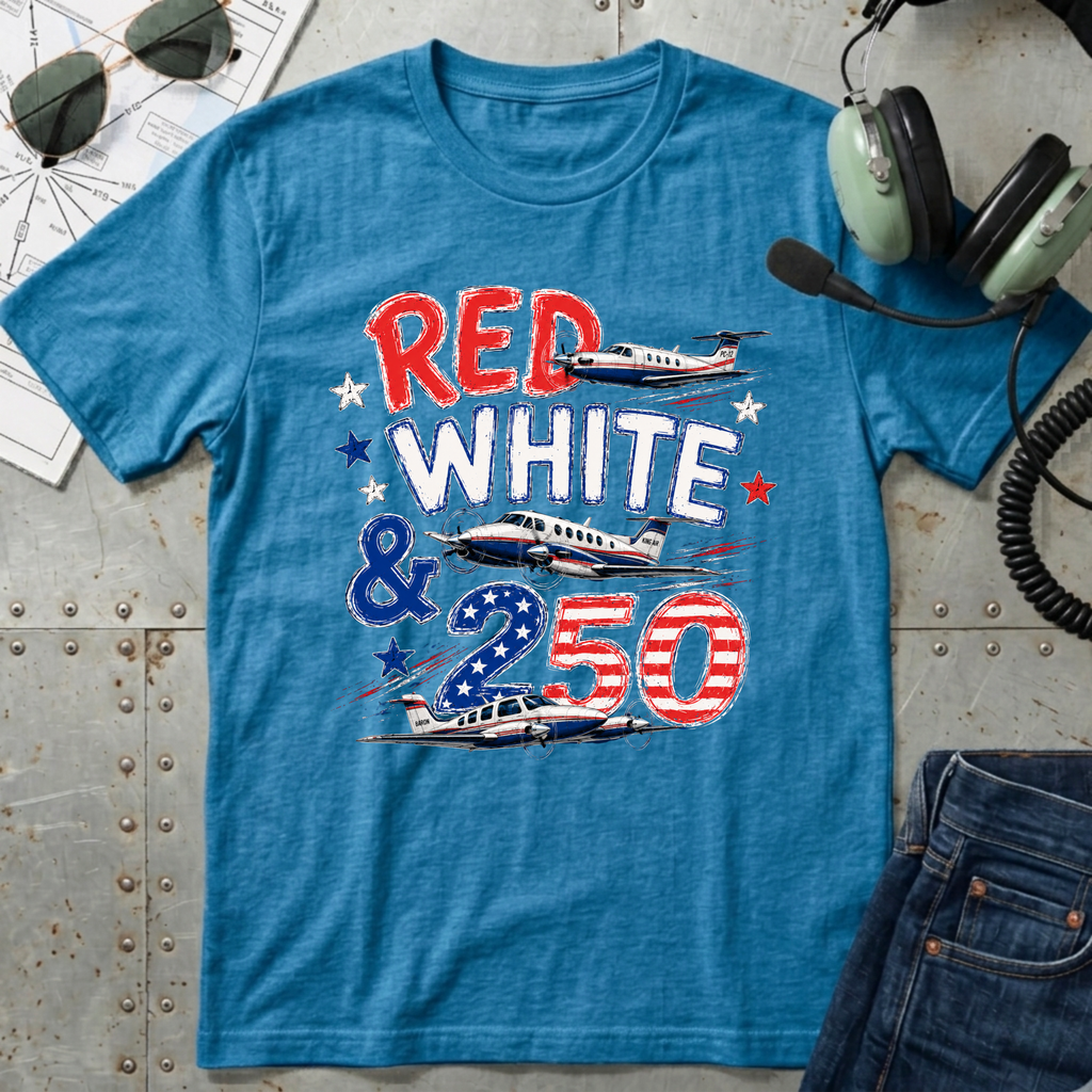 Red White and Airplanes 2  T-Shirt