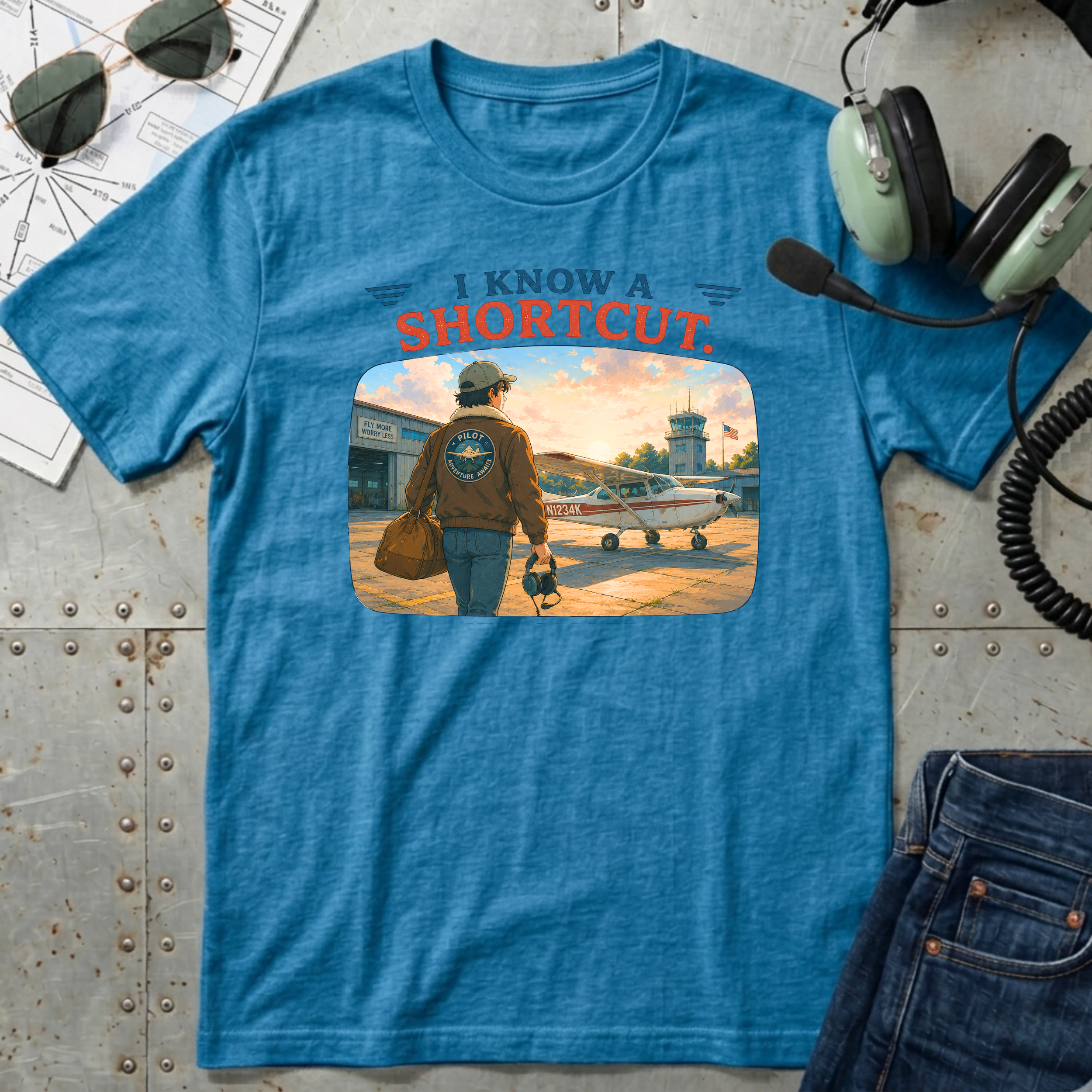 I Know a Shortcut Airplane T-Shirt