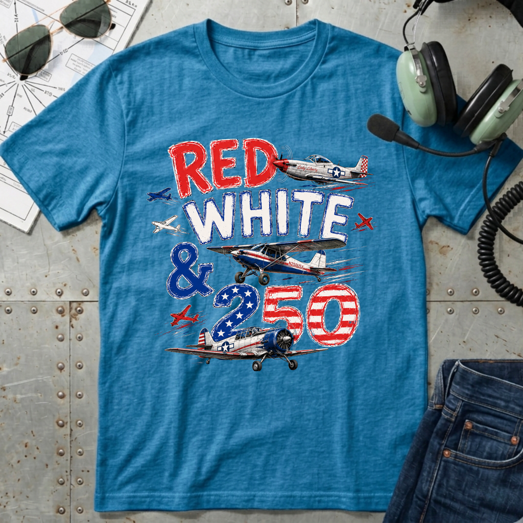 Red White and Airplanes T-Shirt