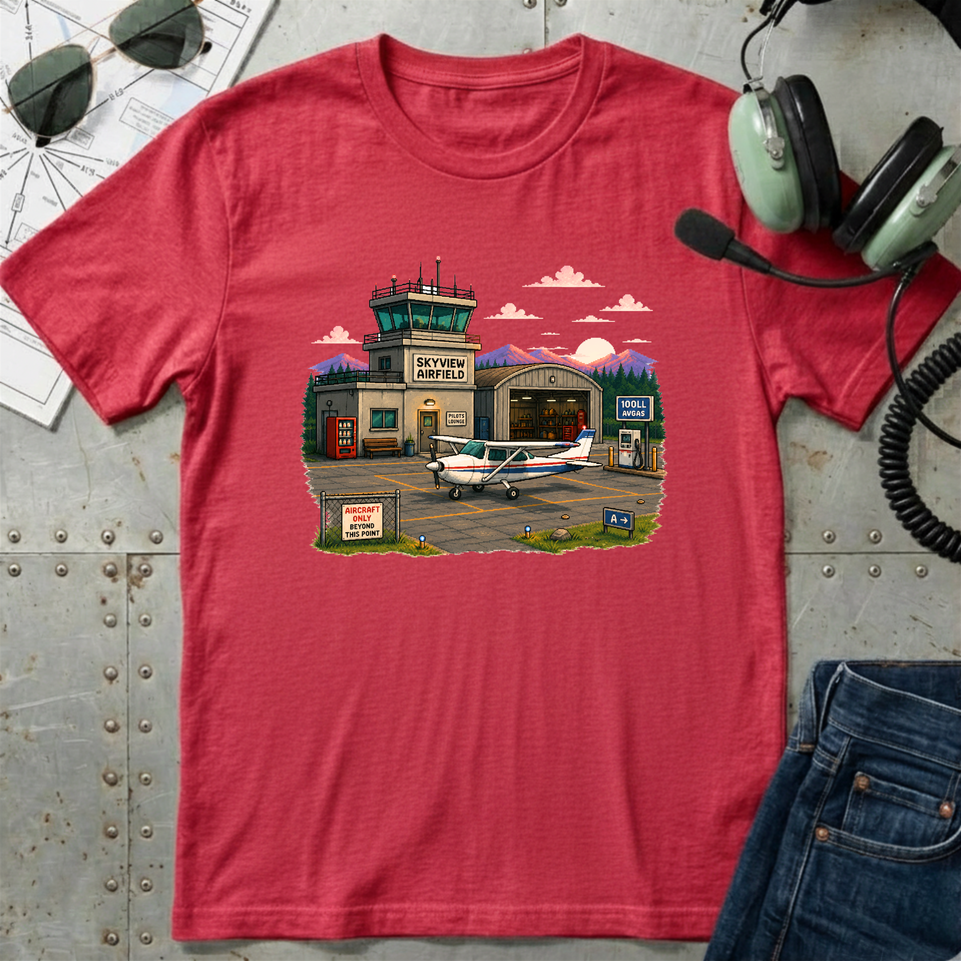 Sunset Airfield T-Shirt