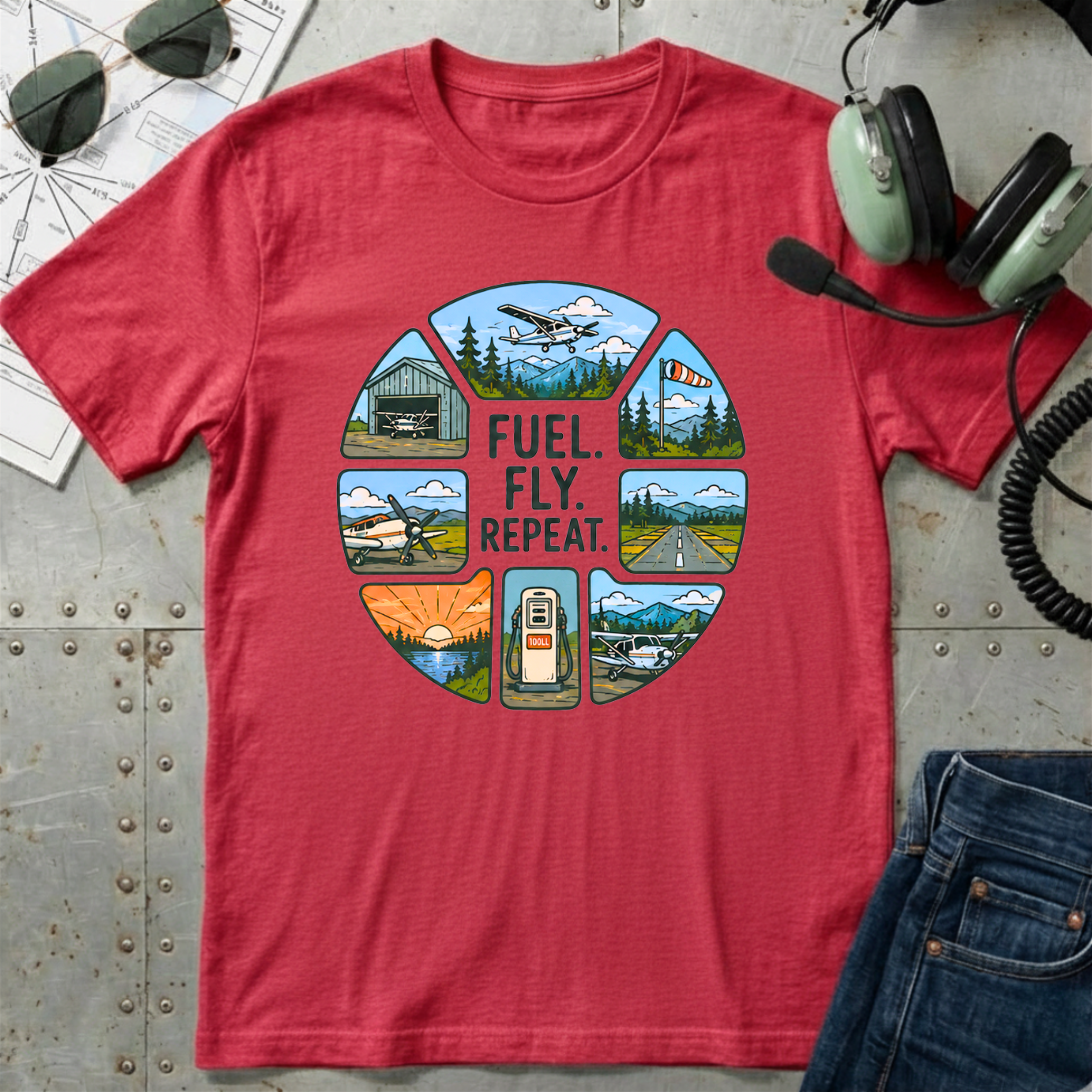 Fuel Fly Repeat Graphic T-Shirt