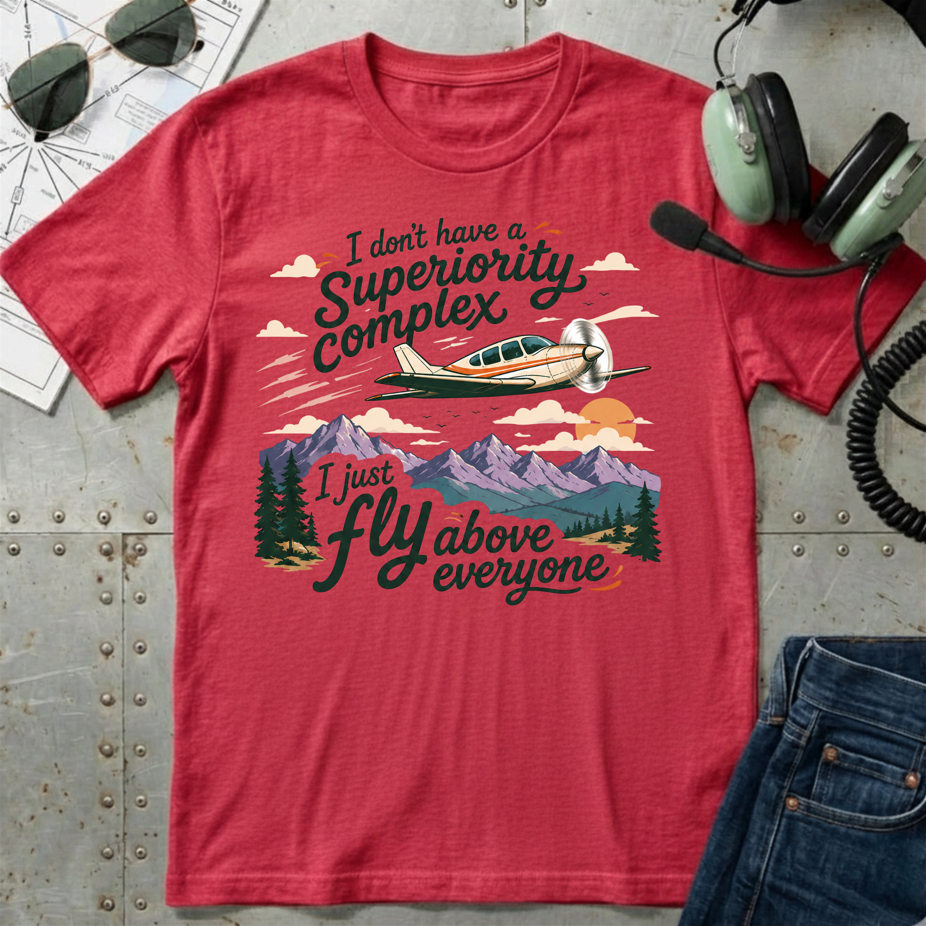 Fly above Single Engine T-Shirt