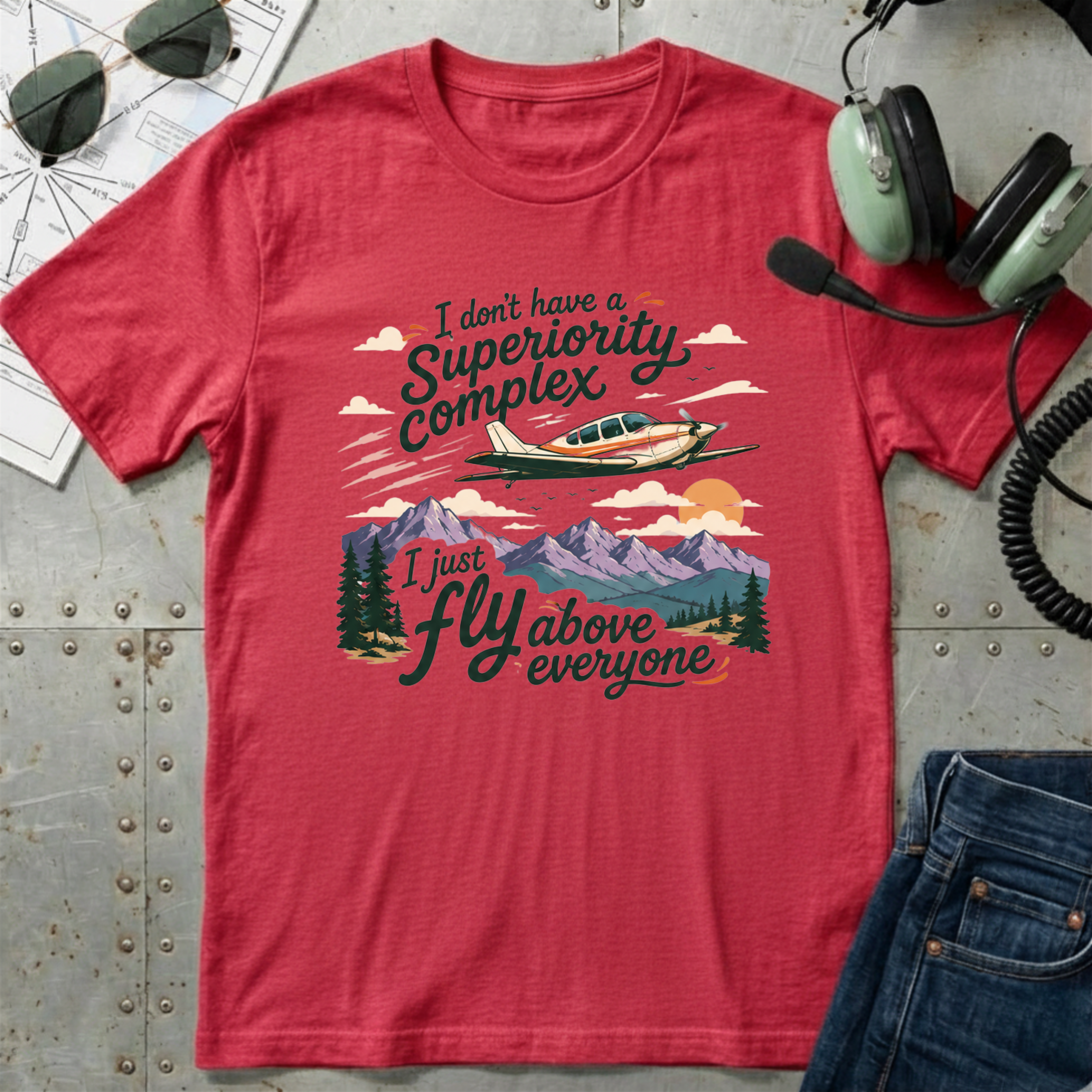Fly above Single Engine T-Shirt