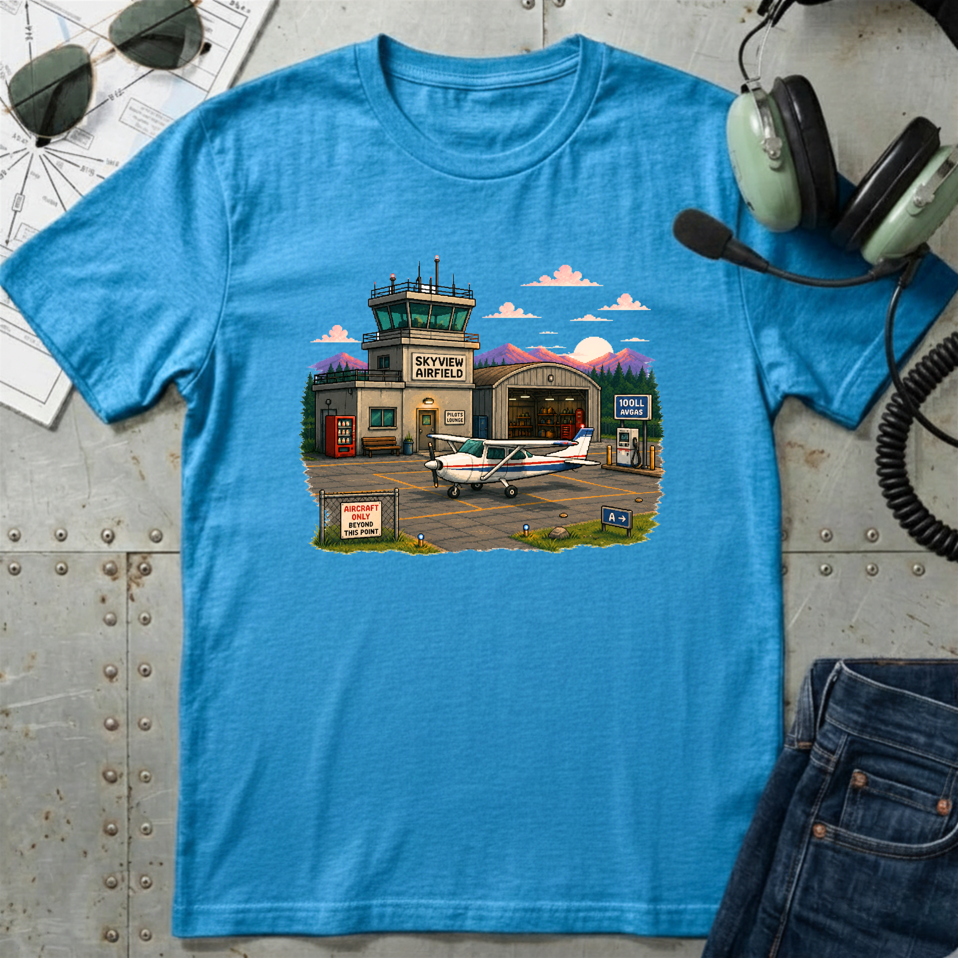 Sunset Airfield T-Shirt