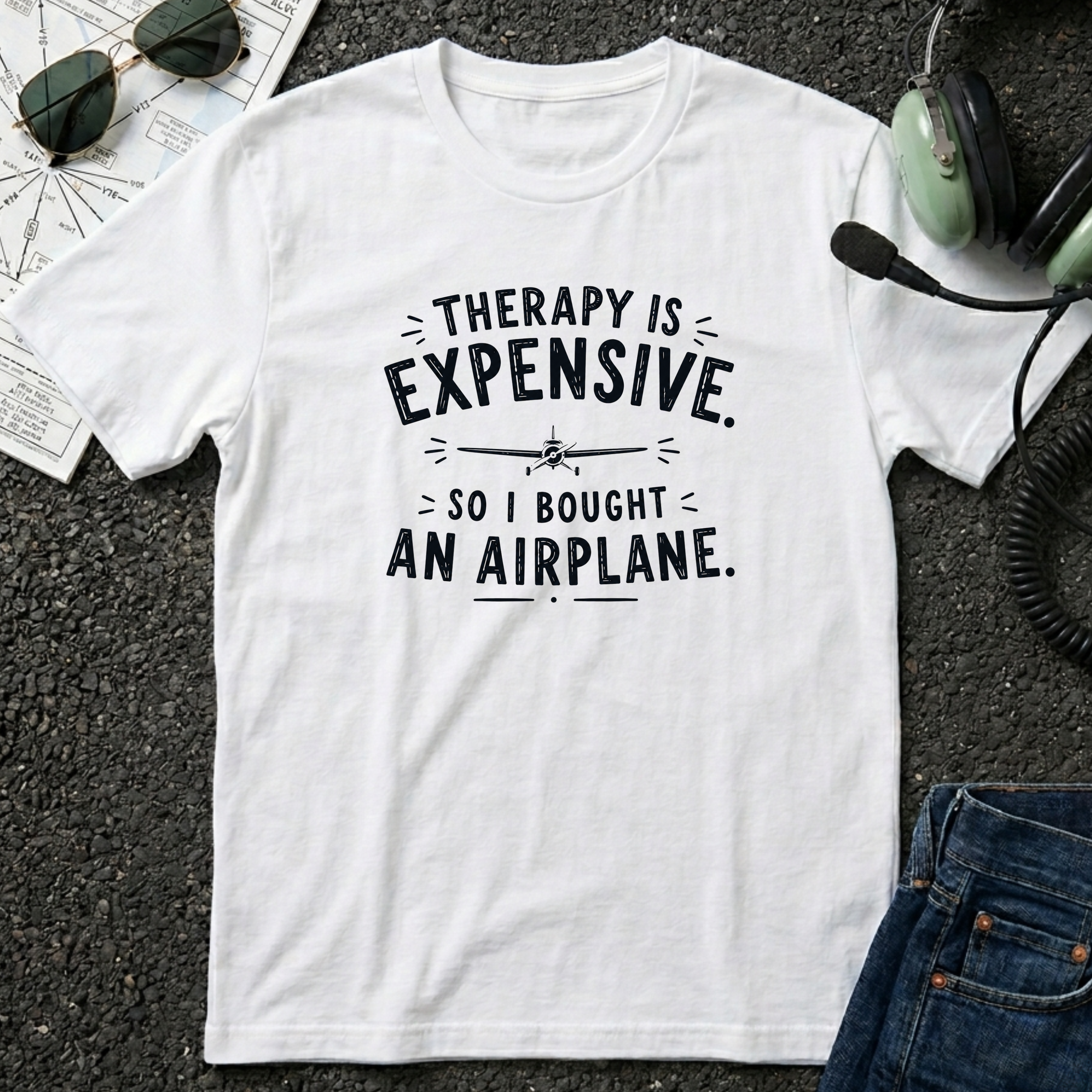 Therapy is Expensive - Airplane T-Shirt