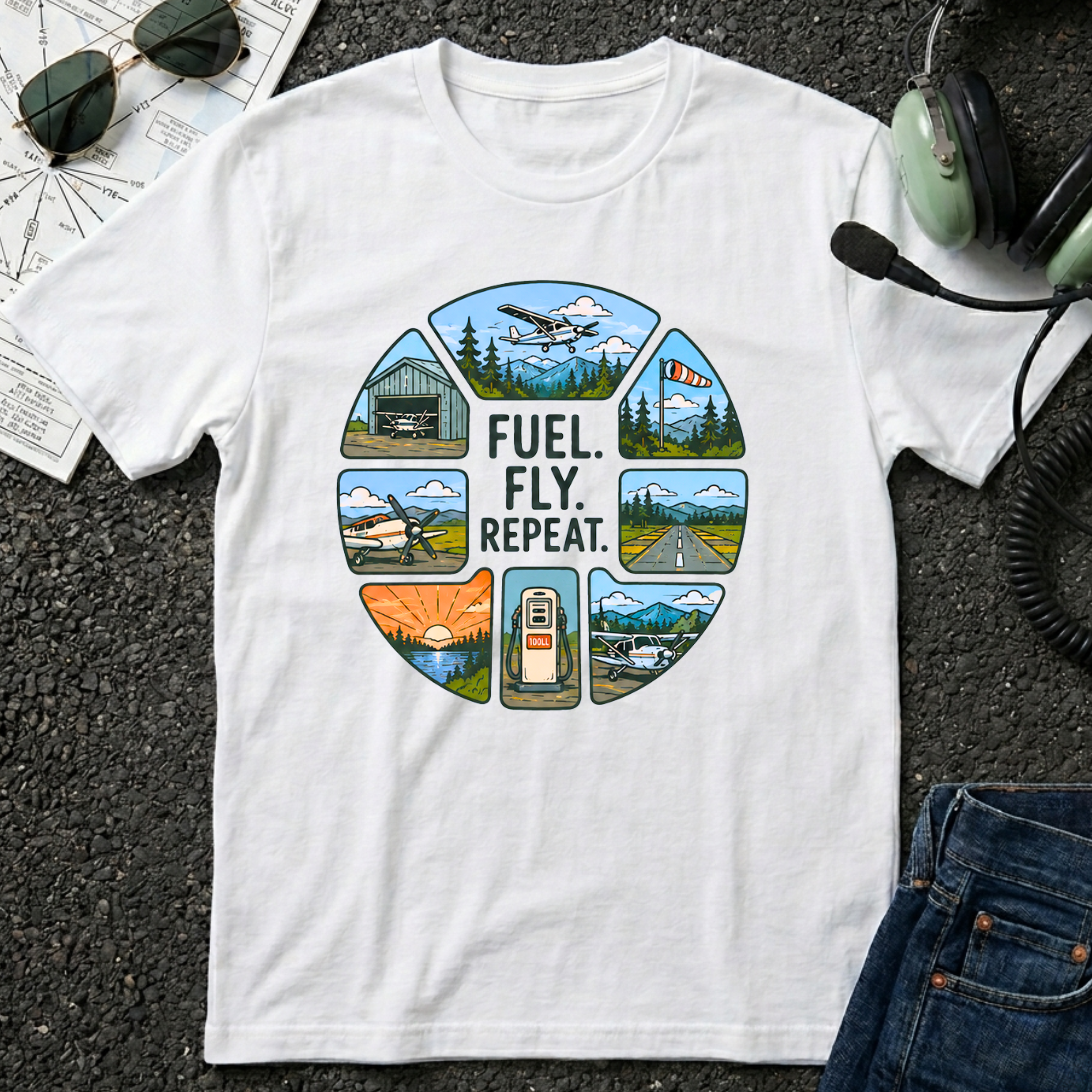 Fuel Fly Repeat Graphic T-Shirt