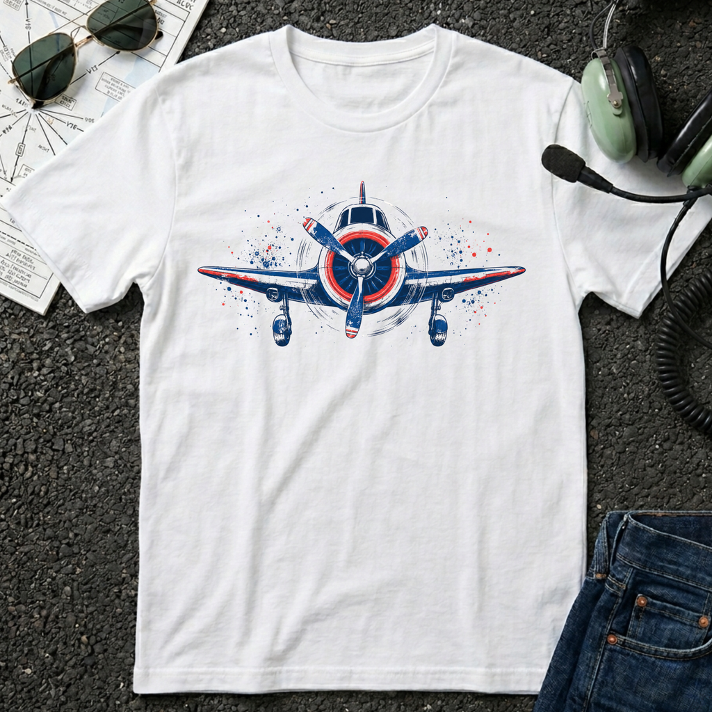 Patriotic Vintage Airplane T-Shirt