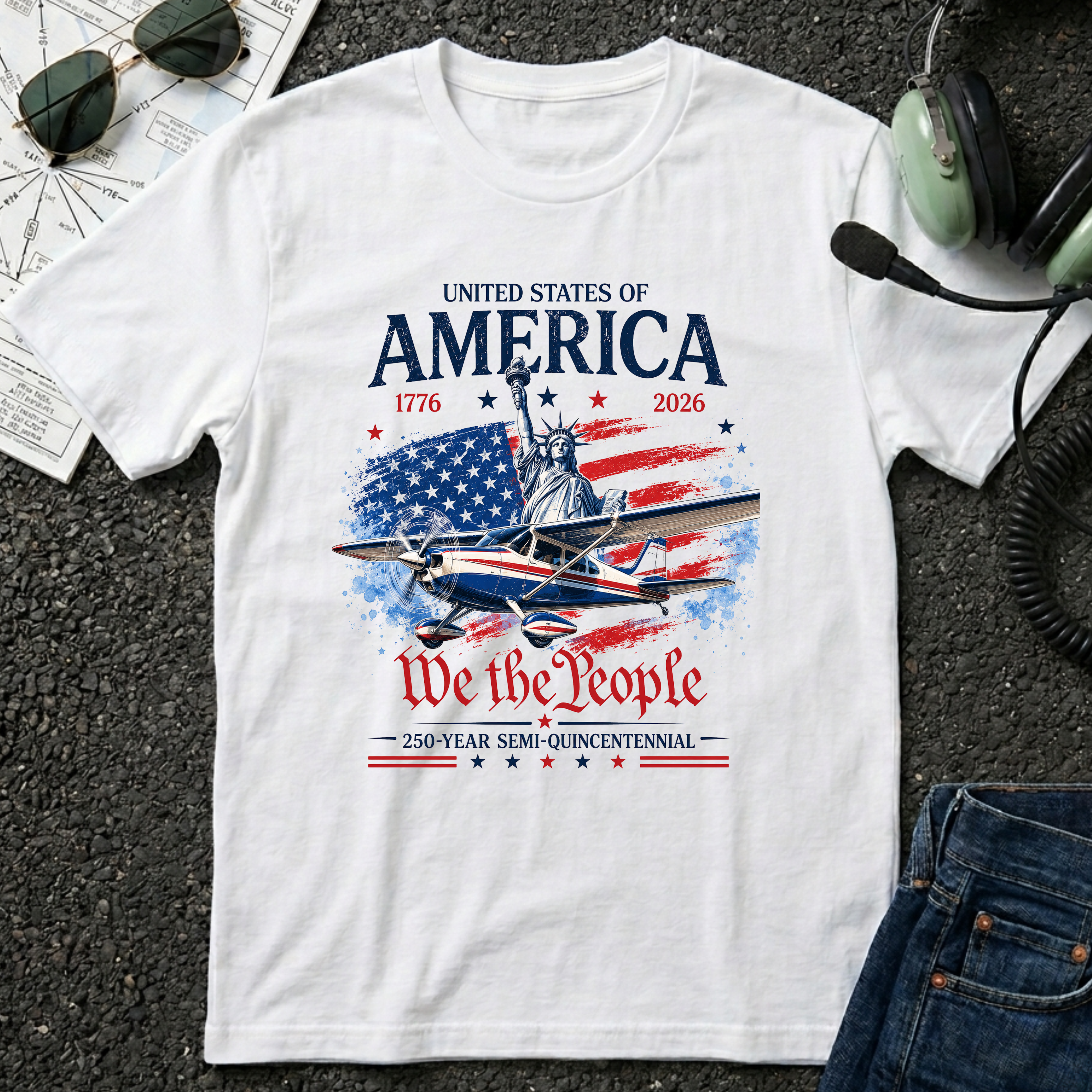 USA Prop. Airplane T-Shirt