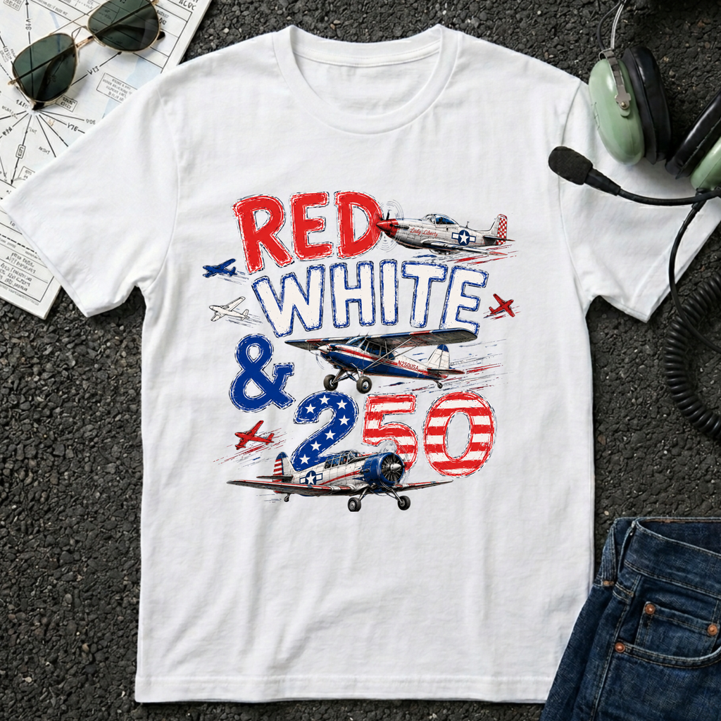 Red White and Airplanes T-Shirt